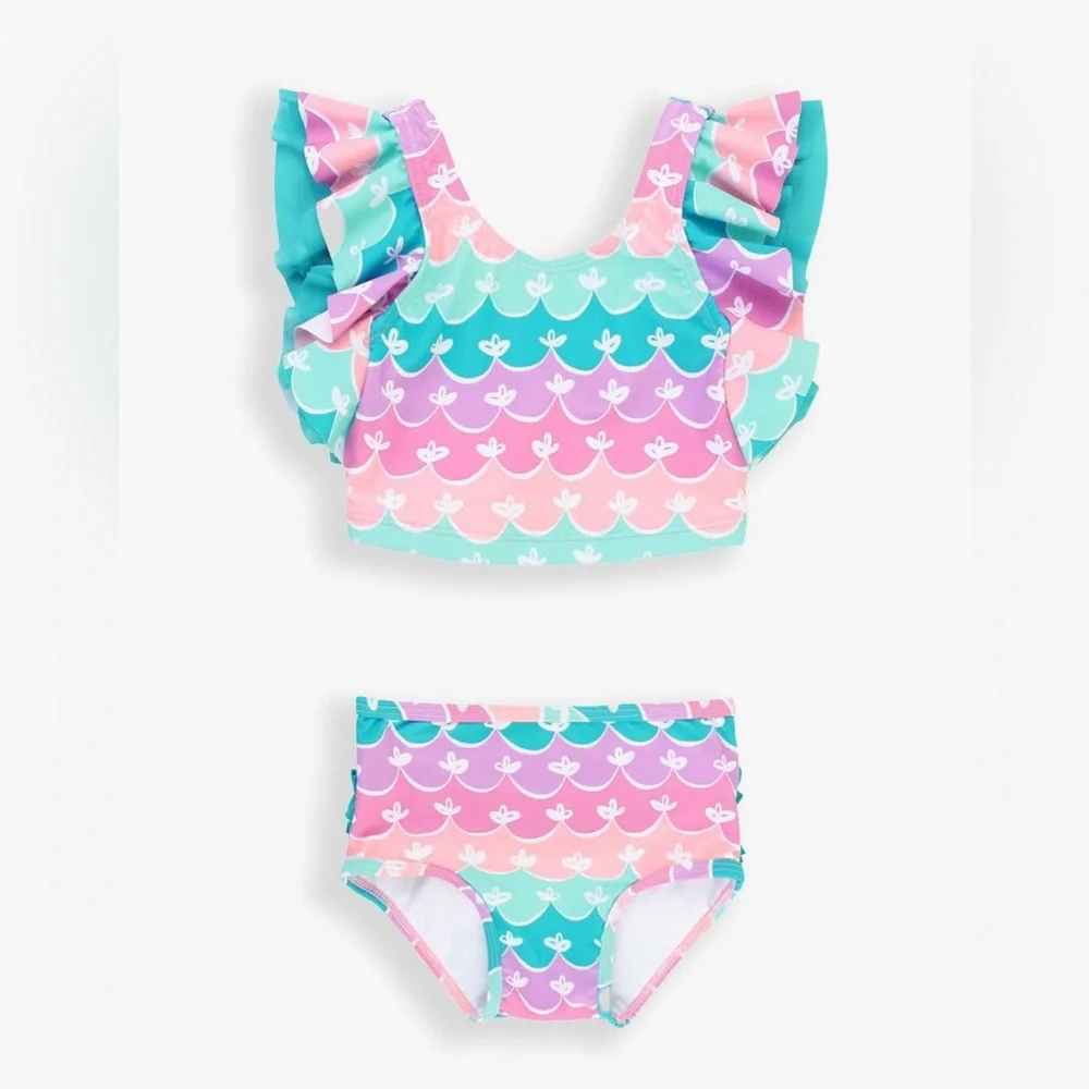 Ruffle Butts Mermaid Butterfly Tankini 12-18 Months